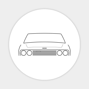 Jensen Interceptor classic car outline graphic (black) Magnet